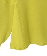 R6FAE47230 HIROKO BIS(小さいサイズ)(メゾン ドゥ サンク) 【小さいサイズ】リブネックデザインウールニットプルオーバー レッド