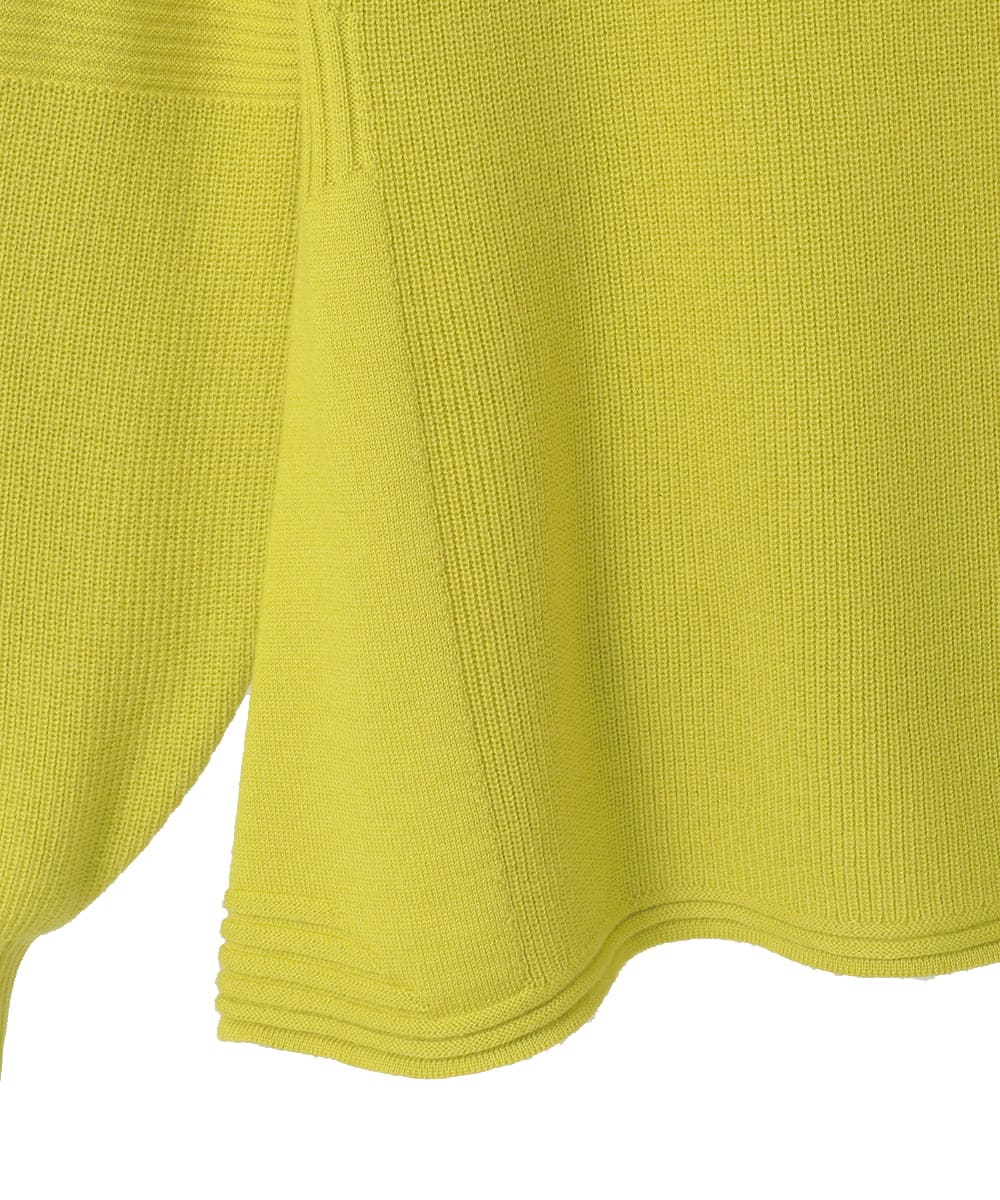 R6FAE47230 HIROKO BIS(小さいサイズ)(メゾン ドゥ サンク) 【小さいサイズ】リブネックデザインウールニットプルオーバー レッド