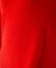 R6FAE47230 HIROKO BIS(小さいサイズ)(メゾン ドゥ サンク) 【小さいサイズ】リブネックデザインウールニットプルオーバー レッド