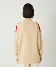 R6FAE50330 HIROKO BIS(小さいサイズ)(メゾン ドゥ サンク) 【小さいサイズ】ニュアンス刺繍アクセントニットプルオーバー ベージュ