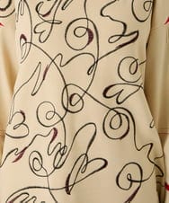 R6FAE50330 HIROKO BIS(小さいサイズ)(メゾン ドゥ サンク) 【小さいサイズ】ニュアンス刺繍アクセントニットプルオーバー ベージュ