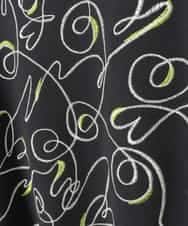 R6FAE50330 HIROKO BIS(小さいサイズ)(メゾン ドゥ サンク) 【小さいサイズ】ニュアンス刺繍アクセントニットプルオーバー ブラック