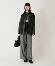 R6FAE55290 HIROKO BIS(小さいサイズ)(メゾン ドゥ サンク) 【小さいサイズ】チェックアクセントタートルネックニット ブラック