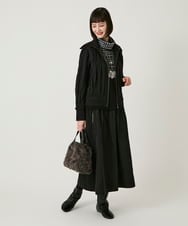 R6FAE55290 HIROKO BIS(小さいサイズ)(メゾン ドゥ サンク) 【小さいサイズ】チェックアクセントタートルネックニット ブラック