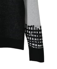 R6FAE55290 HIROKO BIS(小さいサイズ)(メゾン ドゥ サンク) 【小さいサイズ】チェックアクセントタートルネックニット ブラック