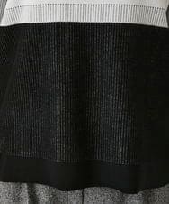 R6FAE55290 HIROKO BIS(小さいサイズ)(メゾン ドゥ サンク) 【小さいサイズ】チェックアクセントタートルネックニット ブラック