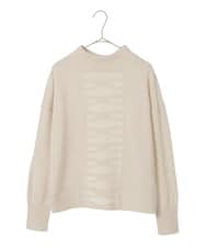 R6FAF66260 HIROKO BIS(小さいサイズ)(メゾン ドゥ サンク) 【小さいサイズ】幾何柄モチーフスパンコールニットプルオーバー グレー