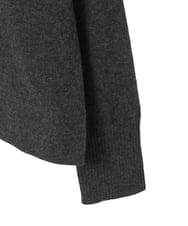 R6FAF66260 HIROKO BIS(小さいサイズ)(メゾン ドゥ サンク) 【小さいサイズ】幾何柄モチーフスパンコールニットプルオーバー グレー