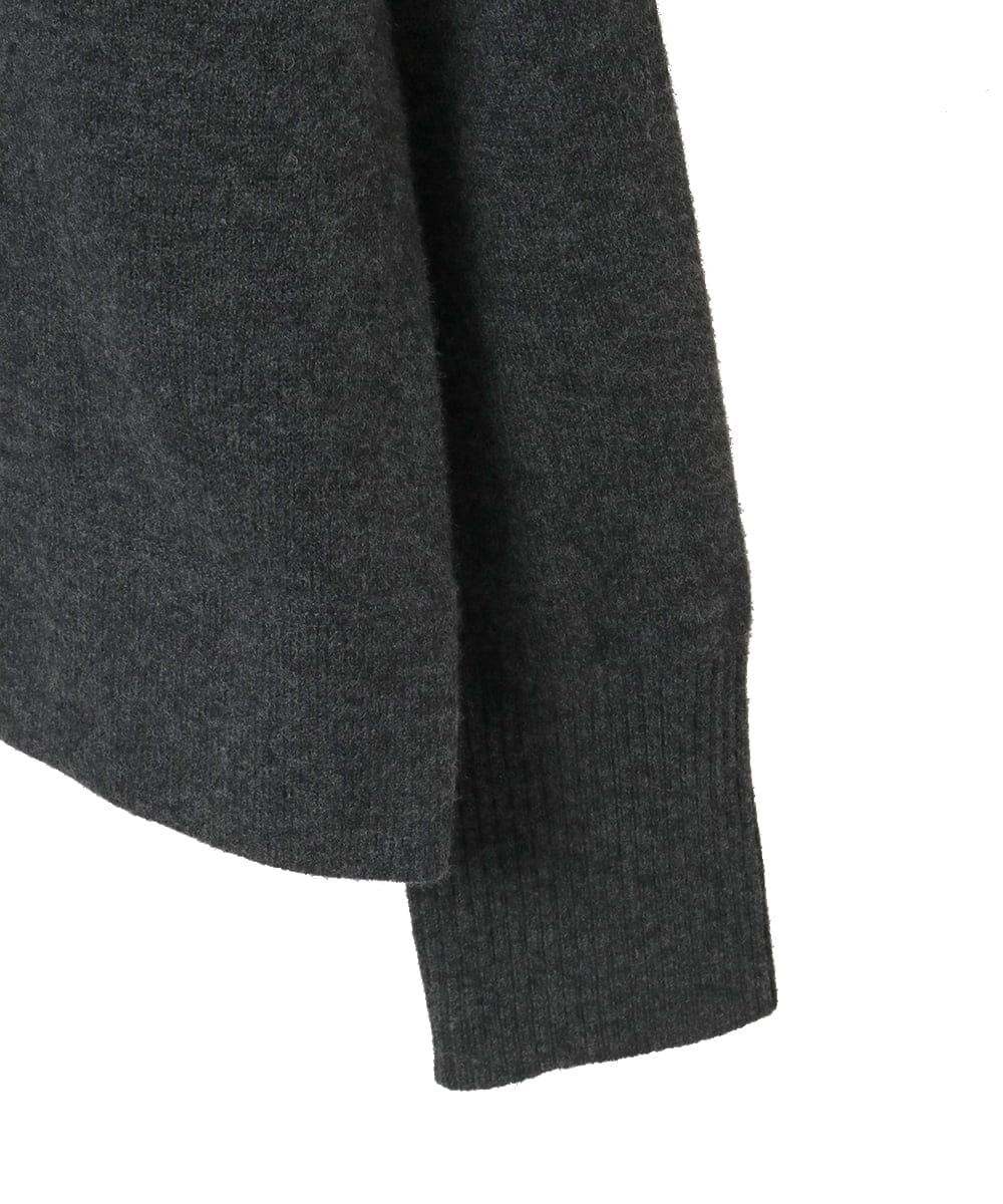 R6FAF66260 HIROKO BIS(小さいサイズ)(メゾン ドゥ サンク) 【小さいサイズ】幾何柄モチーフスパンコールニットプルオーバー グレー