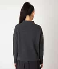 R6FAF66260 HIROKO BIS(小さいサイズ)(メゾン ドゥ サンク) 【小さいサイズ】幾何柄モチーフスパンコールニットプルオーバー グレー