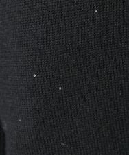 R6FAF67230 HIROKO BIS(小さいサイズ)(メゾン ドゥ サンク) 【小さいサイズ】ボーダーネックスパンコールニットプルオーバー グレー