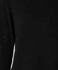 R6FAF67230 HIROKO BIS(小さいサイズ)(メゾン ドゥ サンク) 【小さいサイズ】ボーダーネックスパンコールニットプルオーバー グレー