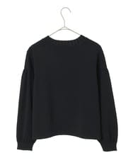 R6FAF71390 HIROKO BIS(小さいサイズ)(メゾン ドゥ サンク) 【小さいサイズ】レースドッキングニットプルオーバー ブラック