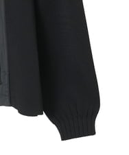 R6FAF71390 HIROKO BIS(小さいサイズ)(メゾン ドゥ サンク) 【小さいサイズ】レースドッキングニットプルオーバー ブラック