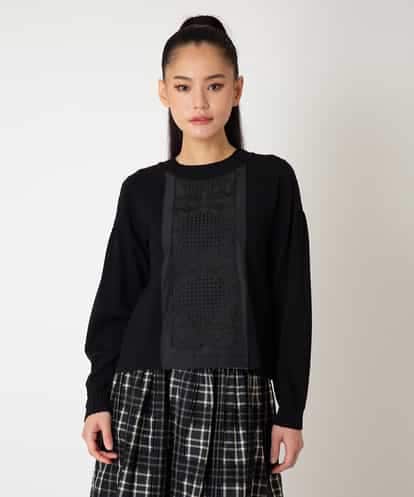 R6FAF71390  【小さいサイズ】レースドッキングニットプルオーバー