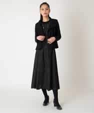 R6FAF71390 HIROKO BIS(小さいサイズ)(メゾン ドゥ サンク) 【小さいサイズ】レースドッキングニットプルオーバー ブラック