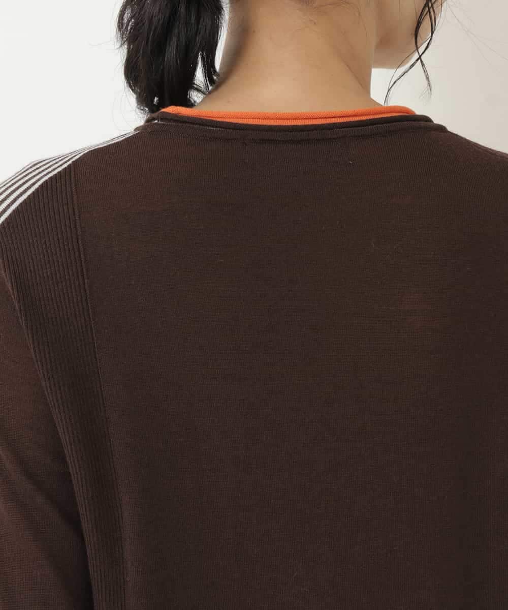 R6FAQ13290 HIROKO BIS(小さいサイズ)(メゾン ドゥ サンク) 【小さいサイズ】キカインターシャニットチュニック ブラウン