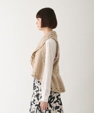 R6FAV05390 HIROKO BIS(小さいサイズ)(メゾン ドゥ サンク) 【小さいサイズ】ストレッチウールアイレットベスト ベージュ