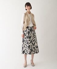 R6FAV05390 HIROKO BIS(小さいサイズ)(メゾン ドゥ サンク) 【小さいサイズ】ストレッチウールアイレットベスト ベージュ