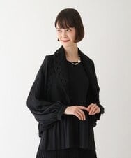 R6FAV05390 HIROKO BIS(小さいサイズ)(メゾン ドゥ サンク) 【小さいサイズ】ストレッチウールアイレットベスト ブラック