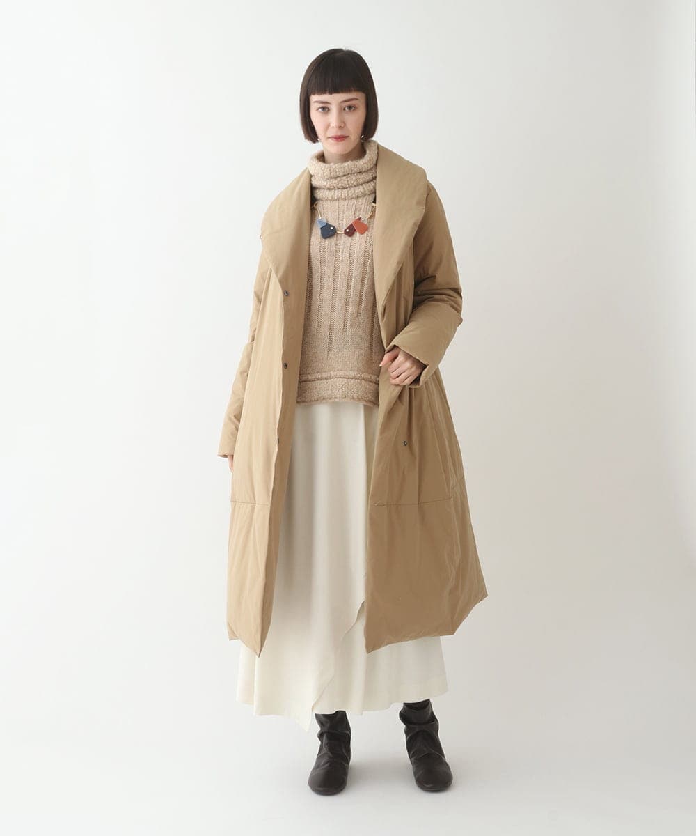 R6FAX10330 HIROKO BIS(小さいサイズ)(メゾン ドゥ サンク) 【小さいサイズ】ヘアリーウールニットプルオーバー ベージュ