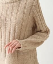R6FAX10330 HIROKO BIS(小さいサイズ)(メゾン ドゥ サンク) 【小さいサイズ】ヘアリーウールニットプルオーバー ベージュ
