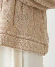 R6FAX10330 HIROKO BIS(小さいサイズ)(メゾン ドゥ サンク) 【小さいサイズ】ヘアリーウールニットプルオーバー ベージュ