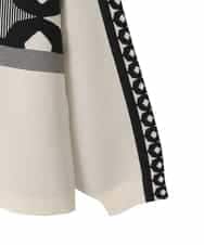 R6FCE81330 HIROKO BIS(小さいサイズ)(メゾン ドゥ サンク) 【小さいサイズ】ジャカード×インターシャ幾何柄ニットプルオーバー アイボリー