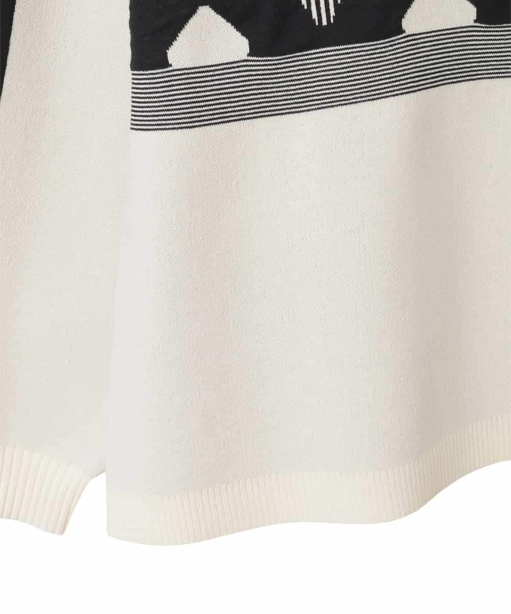 R6FCE81330 HIROKO BIS(小さいサイズ)(メゾン ドゥ サンク) 【小さいサイズ】ジャカード×インターシャ幾何柄ニットプルオーバー アイボリー