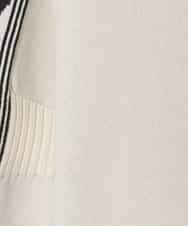 R6FCE81330 HIROKO BIS(小さいサイズ)(メゾン ドゥ サンク) 【小さいサイズ】ジャカード×インターシャ幾何柄ニットプルオーバー アイボリー