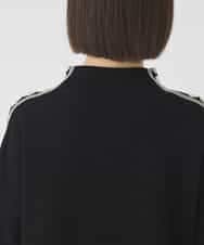 R6FCE81330 HIROKO BIS(小さいサイズ)(メゾン ドゥ サンク) 【小さいサイズ】ジャカード×インターシャ幾何柄ニットプルオーバー ブラック