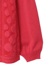 R6FCE85290 HIROKO BIS(小さいサイズ)(メゾン ドゥ サンク) 【小さいサイズ】ボリュームスリーブドットジャカードニットトップ レッド