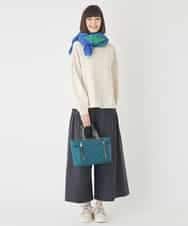 R6FCE85290 HIROKO BIS(小さいサイズ)(メゾン ドゥ サンク) 【小さいサイズ】ボリュームスリーブドットジャカードニットトップ レッド