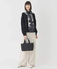 R6FCE85290 HIROKO BIS(小さいサイズ)(メゾン ドゥ サンク) 【小さいサイズ】ボリュームスリーブドットジャカードニットトップ レッド