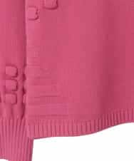 R6FCE86330 HIROKO BIS(小さいサイズ)(メゾン ドゥ サンク) 【小さいサイズ】バルキーニットデザインプルオーバー ピンク