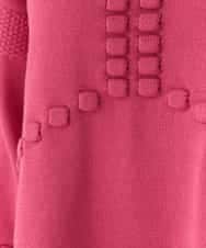 R6FCE86330 HIROKO BIS(小さいサイズ)(メゾン ドゥ サンク) 【小さいサイズ】バルキーニットデザインプルオーバー ピンク