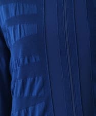 R6FDA05290 HIROKO BIS(小さいサイズ)(メゾン ドゥ サンク) 【小さいサイズ】シャーリングニットジップカーディガン ブルー