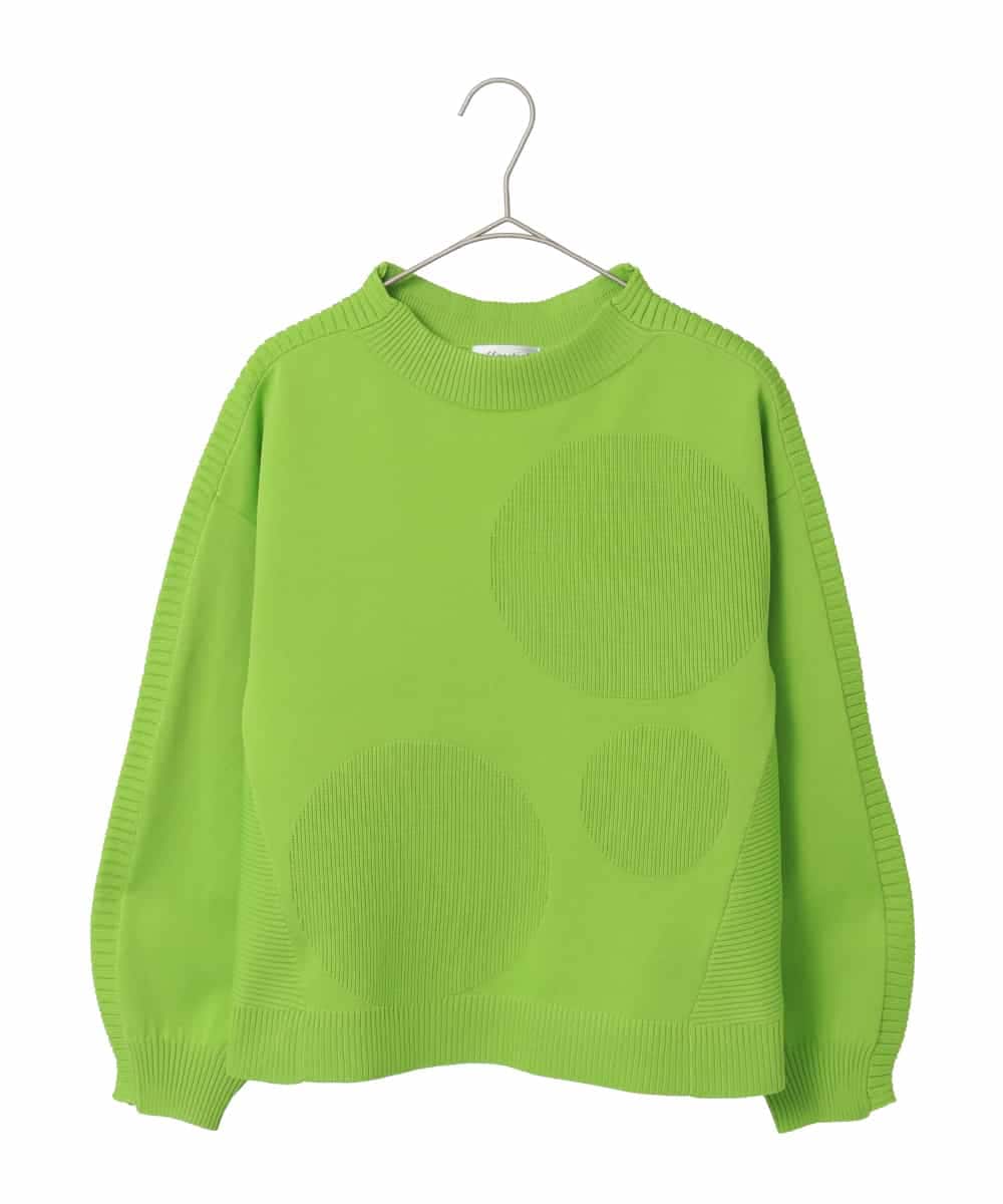 R6FDD60180 HIROKO BIS(小さいサイズ)(メゾン ドゥ サンク) 【小さいサイズ】ドットジャガードニットプルオーバー グリーン