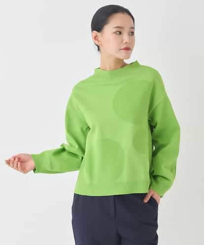 R6FDD60180  【小さいサイズ】ドットジャガードニットプルオーバー