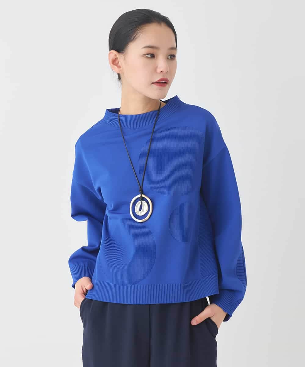 R6FDD60180 HIROKO BIS(小さいサイズ)(メゾン ドゥ サンク) 【小さいサイズ】ドットジャガードニットプルオーバー グリーン