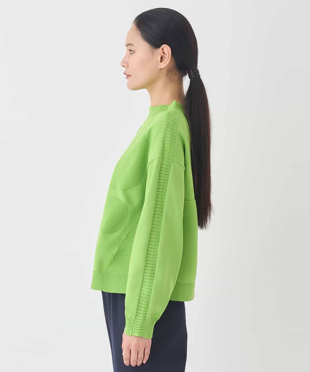 R6FDD60180 HIROKO BIS(小さいサイズ)(メゾン ドゥ サンク) 【小さいサイズ】ドットジャガードニットプルオーバー グリーン