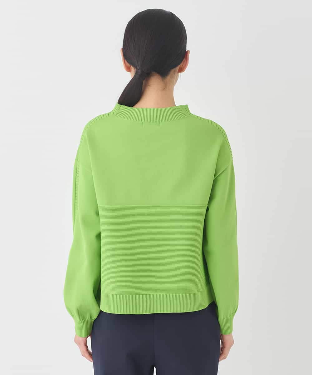 R6FDD60180 HIROKO BIS(小さいサイズ)(メゾン ドゥ サンク) 【小さいサイズ】ドットジャガードニットプルオーバー グリーン