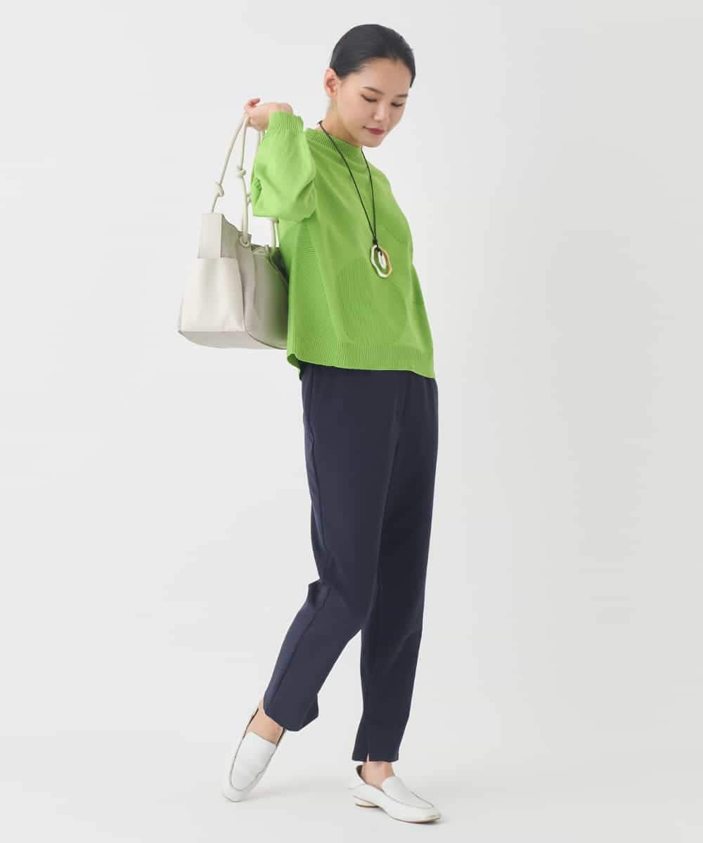 R6FDD60180 HIROKO BIS(小さいサイズ)(メゾン ドゥ サンク) 【小さいサイズ】ドットジャガードニットプルオーバー グリーン