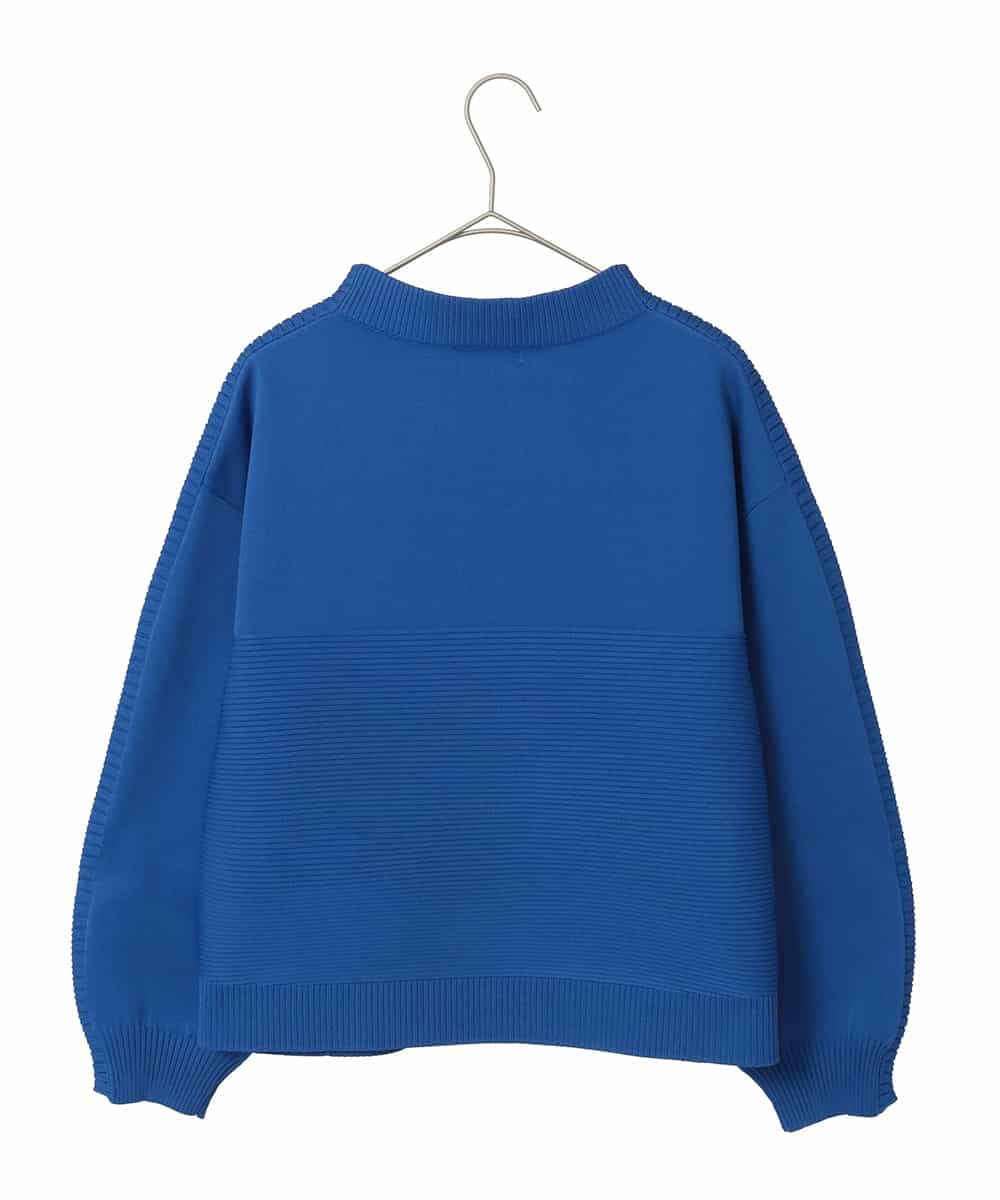 R6FDD60180 HIROKO BIS(小さいサイズ)(メゾン ドゥ サンク) 【小さいサイズ】ドットジャガードニットプルオーバー ブルー