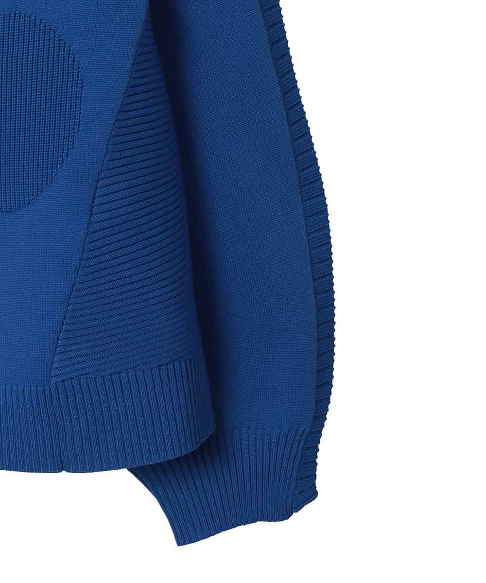 R6FDD60180 HIROKO BIS(小さいサイズ)(メゾン ドゥ サンク) 【小さいサイズ】ドットジャガードニットプルオーバー ブルー