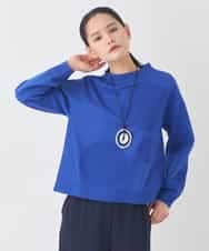 R6FDD60180 HIROKO BIS(小さいサイズ)(メゾン ドゥ サンク) 【小さいサイズ】ドットジャガードニットプルオーバー ブルー