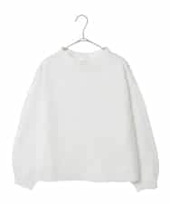 R6FDD60180 HIROKO BIS(小さいサイズ)(メゾン ドゥ サンク) 【小さいサイズ】ドットジャガードニットプルオーバー ホワイト