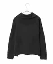 R6FDD61230 HIROKO BIS(小さいサイズ)(メゾン ドゥ サンク) 【小さいサイズ】ドットジャガードペプラムニットカーディガン /洗える ブルー