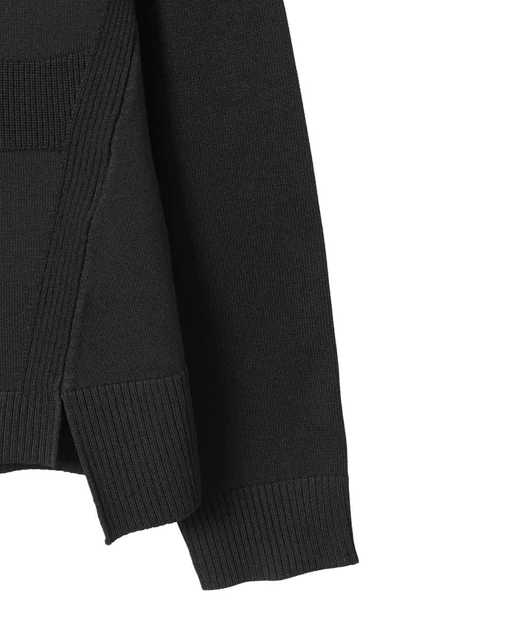 R6FDD61230 HIROKO BIS(小さいサイズ)(メゾン ドゥ サンク) 【小さいサイズ】ドットジャガードペプラムニットカーディガン /洗える ブルー