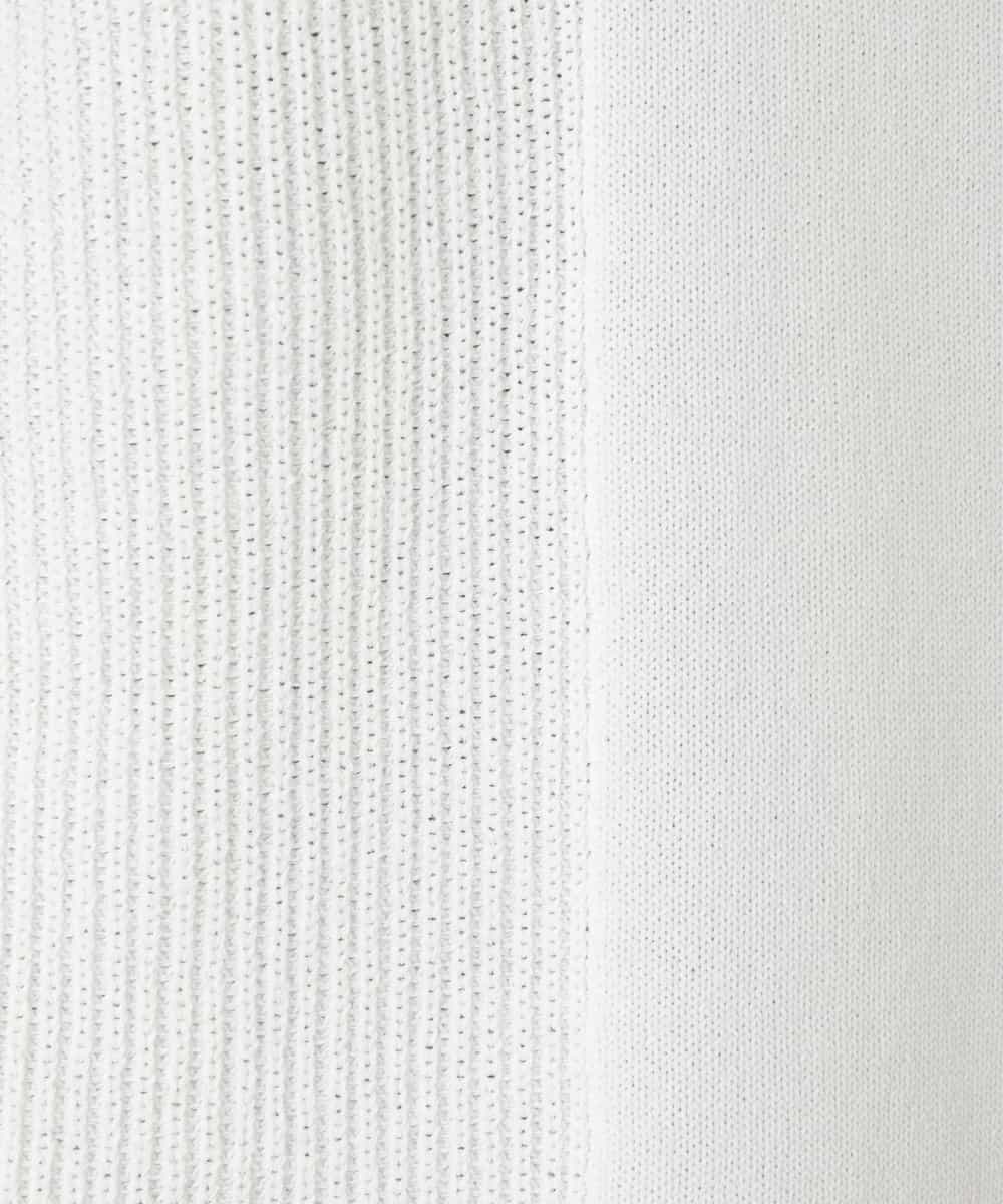 R6FDP60170 HIROKO BIS(小さいサイズ)(メゾン ドゥ サンク) 【小さいサイズ/洗える】ハイブリットコットンニットベスト ホワイト